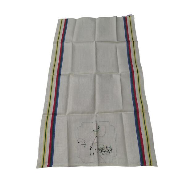 40s 50s Pure Linen Tea Towels Unused Pure Linen French Tea Towels Kitchen Towels - Picture 4 of 5